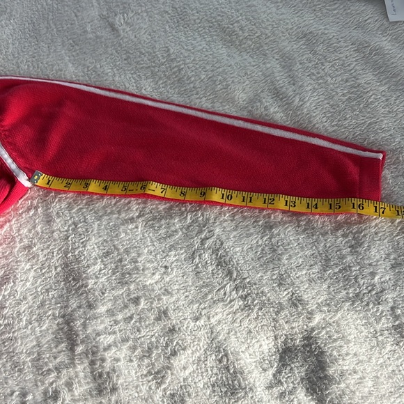 Lauren Scott Sport Zipper Sweater, Petite L, Pink/White, pre-owned - Picture 5 of 8